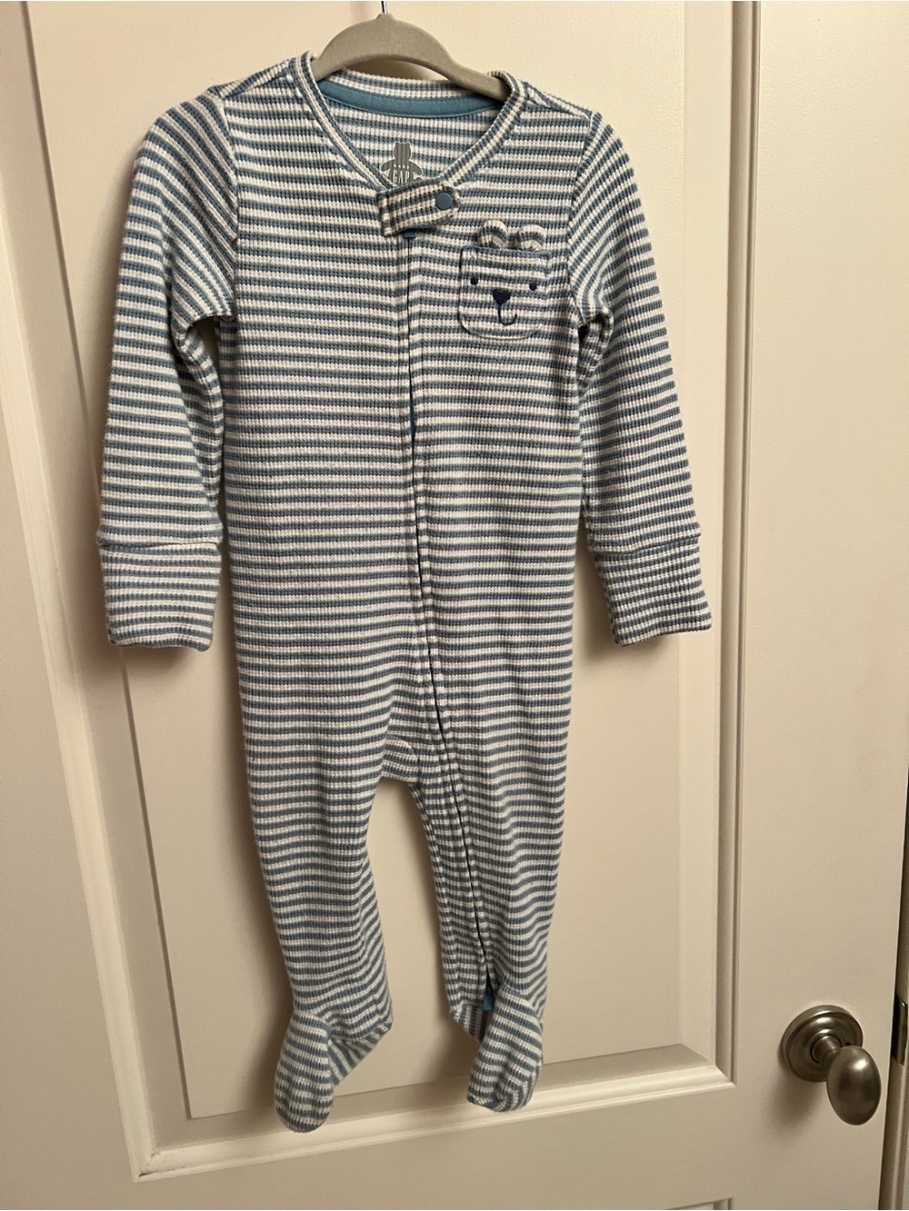 GAP Blue and White Striped Footed One-Piece